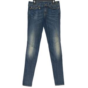 R13 Jeans Classic Slim Fit Minimalist Urban Streetwear Casual Italy Blue Size 24
